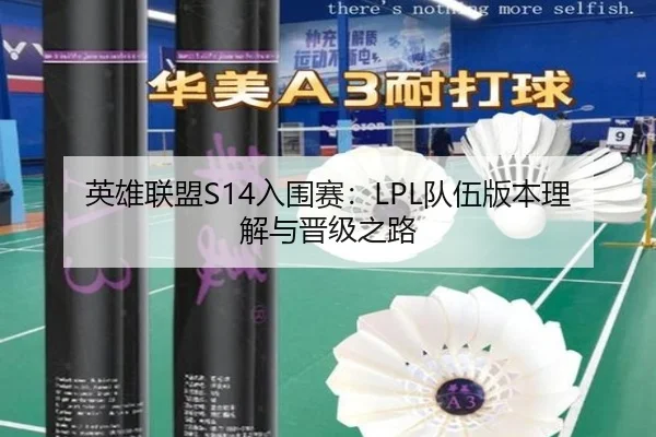 英雄联盟S14入围赛：LPL队伍版本理解与晋级之路